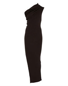 Платье макси Thena на одно плечо, коричневый Rick owens