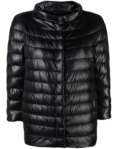 Стеганый пуховик с высоким воротником, черный Herno