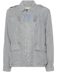 Льняная куртка Kid в стиле милитари, синий Zadig&voltaire