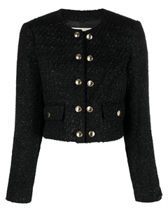 Укороченный жакет в полоску, черный Michael michael kors