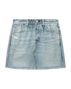 Мини-юбка из потертого денима, синий Rag & bone
