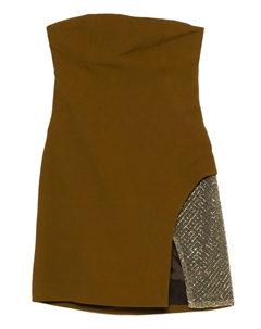 Платье мини с сетчатой вставкой, зеленый The attico