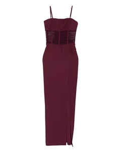 Платье с сетчатой вставкой, красный Patrizia pepe