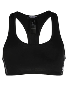 Спортивный бюстгальтер с логотипом, черный Dsquared2