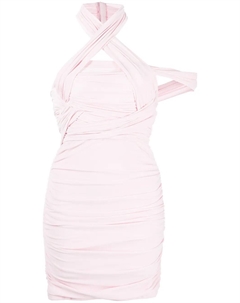 Платье мини асимметричного кроя с вырезом халтер, розовый Alexander wang
