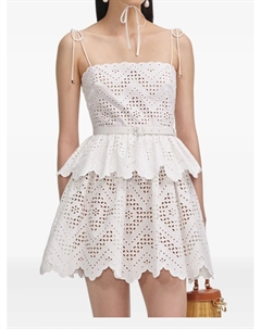 Платье с пуговицами, белый Self-portrait