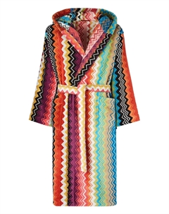 Халат с капюшоном и узором зигзаг, красный Missoni home