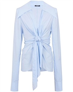 Рубашка в клетку гингем, синий Balmain