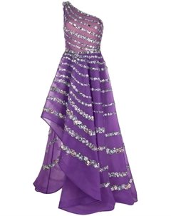 Платье из тюля на одно плечо, фиолетовый Saiid kobeisy