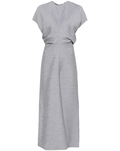 Платье макси с жатым эффектом TOTEME, синий Toteme