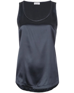 Топ без рукавов, синий Brunello cucinelli