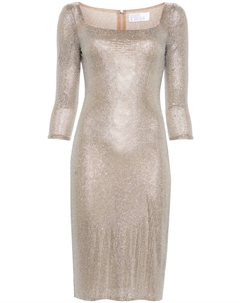 Платье миди с кристаллами, нейтральный Giuseppe di morabito