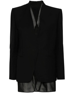 Многослойный однобортный пиджак, черный Brunello cucinelli