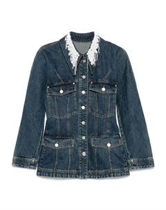 Жакет с кристаллами и жемчугом, синий Givenchy