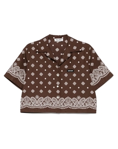 Рубашка с принтом, коричневый Miu miu