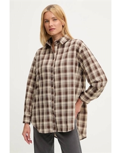 Хлопковая рубашка, коричневый Answear lab