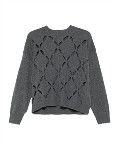 Свитер с вырезами, серый Liu jo