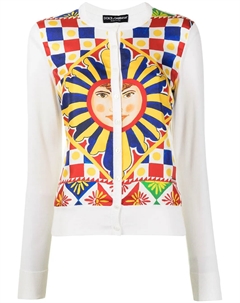 Кардиган с принтом, красный Dolce&gabbana