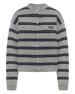 Кардиган в полоску, серый Miu miu