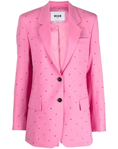 Блейзер с кристаллами, розовый Msgm