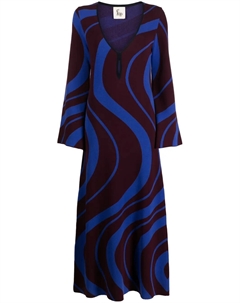 Жаккардовое платье макси с узором, красный Paula