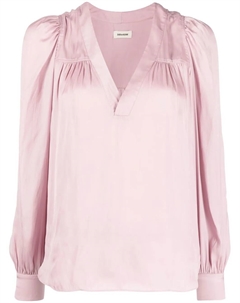 Блузка Telia с V-образным вырезом, розовый Zadig&voltaire
