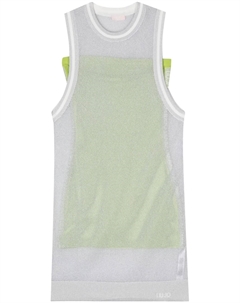 Платье мини с жаккардовым логотипом, зеленый Liu jo