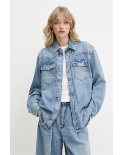 Джинсовая хлопковая рубашка, синий Liu jo