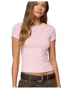 Женская футболка Daphney с рубчиками, розовый Edikted