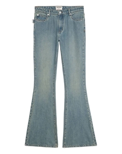 Расклешенные джинсы Eclip с заклепками, синий Zadig&voltaire