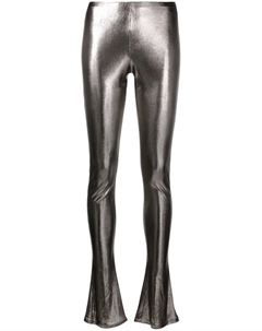 Ламинированные брюки с завышенной талией, серый Blumarine