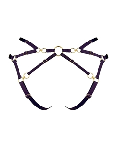 Вышитые трусики-слипы Amela с открытой спиной, фиолетовый Bordelle