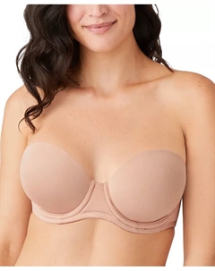 Бюстгальтер Strapless на косточках Red Carpet Full Figure 854119, до чашки I, коричневый/бежевый Wacoal