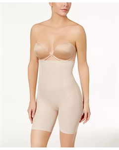 Женские утягивающие шорты Shape Away Extra Firm с высокой талией для стройности бедер 2919, коричневый/бежевый Miraclesuit