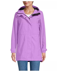 Женская непромокаемая куртка с капюшоном Squall, розовый Lands' end