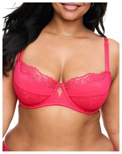 Бюстгальтер балконет Leigha с контурными чашками для полных женщин, розовый Adore me