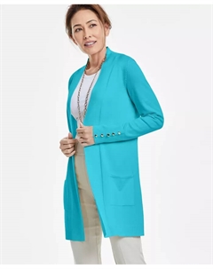 Женский кардиган с пуговицами на рукавах Flyaway, синий Jm collection