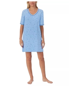 Футболка для сна с влагоотводящим эффектом и укороченными рукавами, синий Cuddl duds