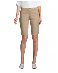 Женские эластичные шорты-бермуды Chino, коричневый/бежевый Lands' end