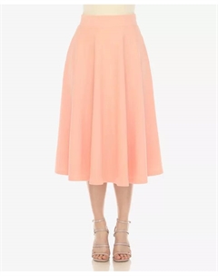 Женская расклешенная юбка с карманами, оранжевый White mark