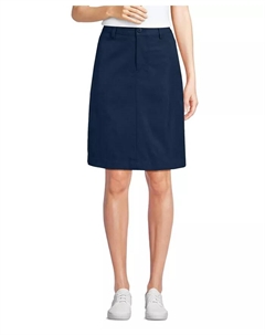 Юбка Women's Active Performance Chino Skort Top of the Knee, синий Lands' end