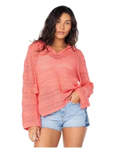 Джемпер свободного кроя Hippie Love из хлопковой смеси для подростков, розовый Roxy