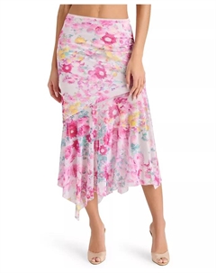 Женская асимметричная миди-юбка Lacie с принтом, розовый Steve madden