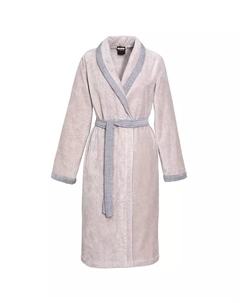 Лорд Женский махровый халат из велюра, серый Boss home