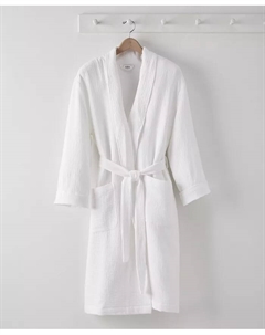 Халат из легкого хлопкового муслина, белый Oake