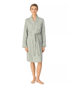 Стеганый короткий халат с отложным воротником, серый Lauren ralph lauren