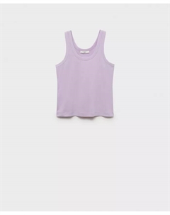 Женский хлопковый топ на бретелях, фиолетовый Mango