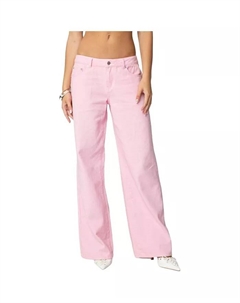 Женские джинсы Roman с низкой посадкой и свободным кроем, розовый Edikted