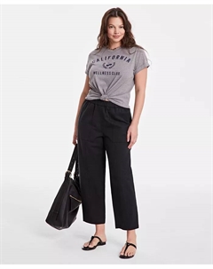 Женские брюки-бананы на резинке, черный On 34th