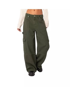 Женские грузовые брюки Ember Mid Rise, зеленый Edikted